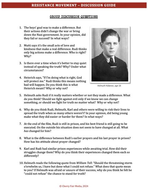 resistance discussion guide