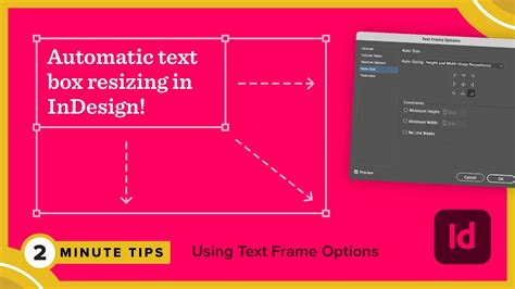 resize text box indesign script