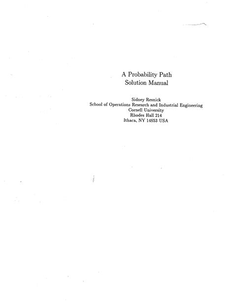Full Download Resnick Solutions Probability Path 