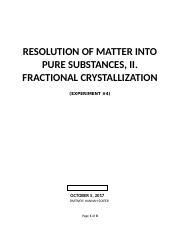 Read Resolution Of Matter Into Pure Substances Fractional Crystallization Answer Key 