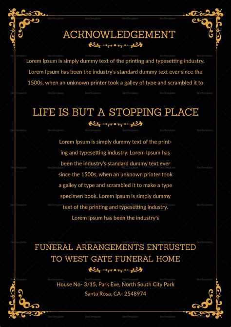 Download Resolution Template For Funeral 