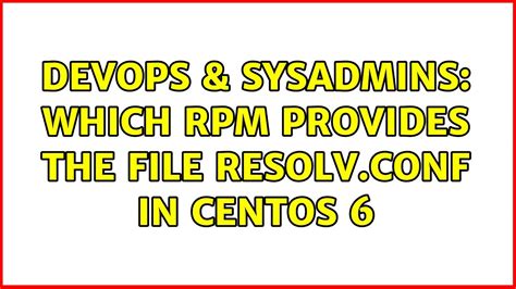 resolv conf rpm package