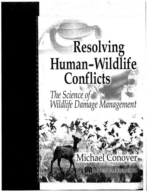 Resolving Human Wildlife Conflicts The Science Of Wildlife Damage Management