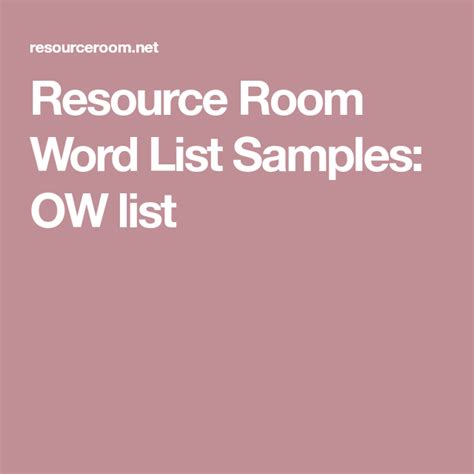 Resource Room Word List Samples S Blend Word Lists - S Blend Word Lists
