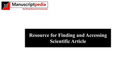 Resources For Finding And Accessing Scientific Papers Science Science Experiments Paper - Science Experiments Paper