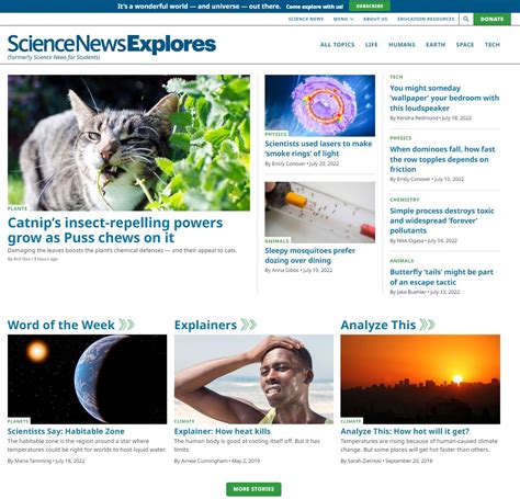 Resources For Using Science News Explores For Teaching Science In The News Worksheet - Science In The News Worksheet