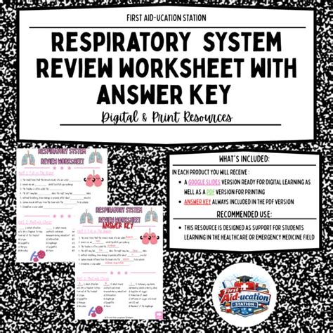 respiratory system test review answer key