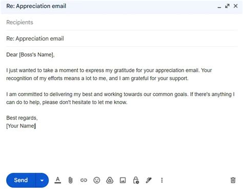 response to appreciation email