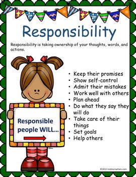 Responsibility Lesson Character Counts Responsibility Worksheet For Kids - Responsibility Worksheet For Kids