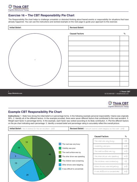 Responsibility Pie Chart Cbt Template