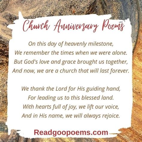 responsive readings for church anniversary