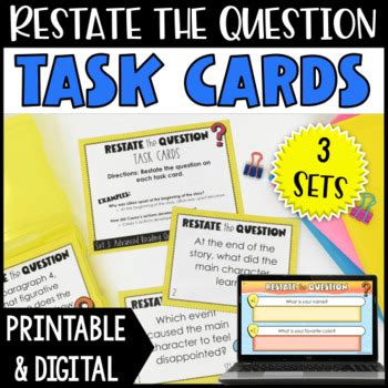 Restate The Question Practice 96 Printable And Digital Restating Questions Worksheet - Restating Questions Worksheet