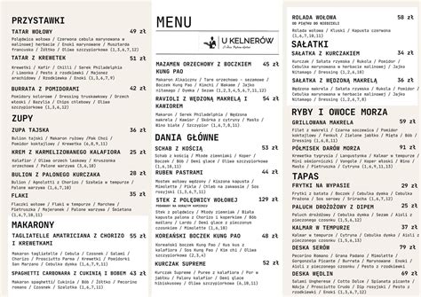 restauracja kwintesencja menu