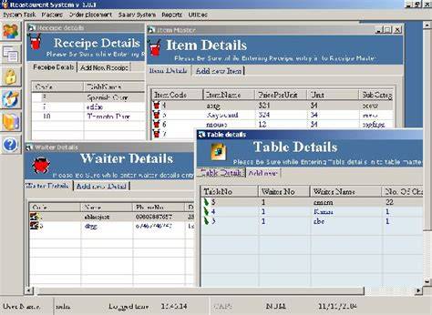 restaurant management system vb project