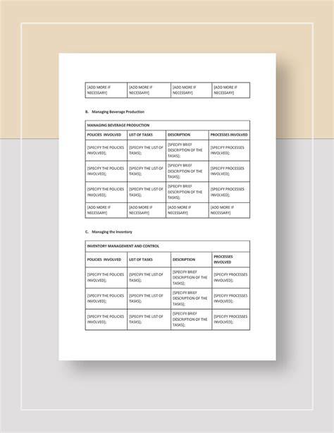 restaurant manager training manual template