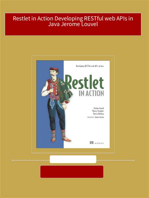 Read Online Restlet In Action Developing Restful Web Apis In Java 