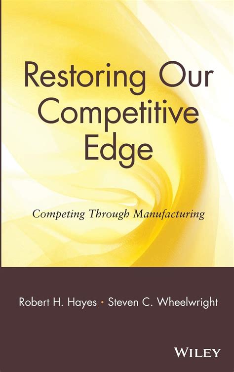 Read Online Restoring Our Competitive Edge Competing Through Manufacturing 