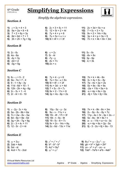 Results For 6th Grade Algebra Worksheet Tpt Simple Algebra 6th Grade Worksheet - Simple Algebra 6th Grade Worksheet
