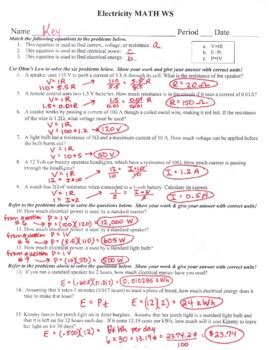 Results For Calculating Voltage Tpt Calculating Voltage Worksheet Answers - Calculating Voltage Worksheet Answers