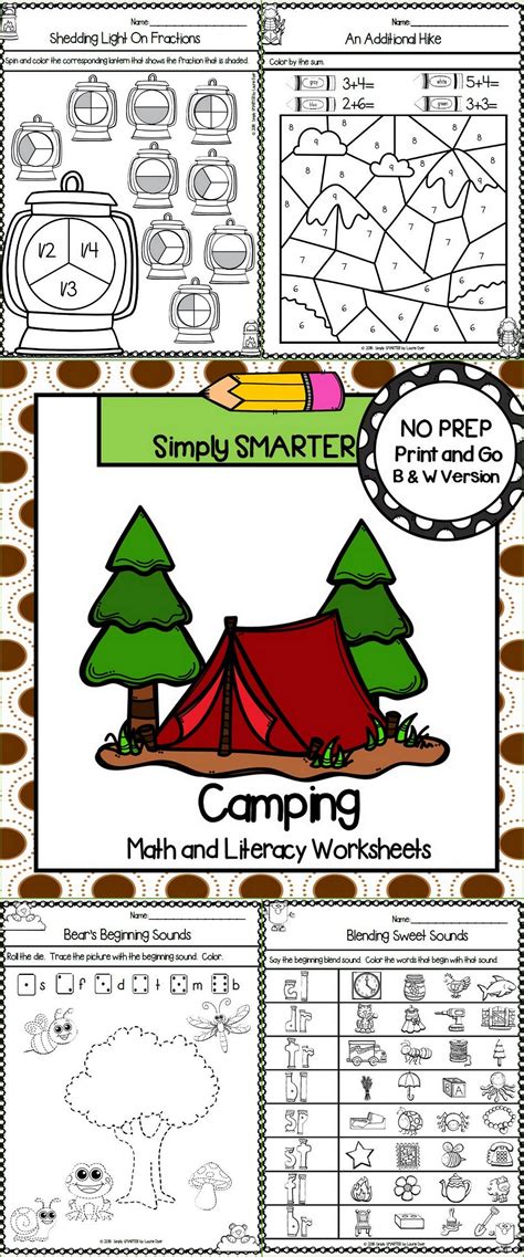Results For Camping Activities First Grade Tpt 1st Grade Camp Worksheet - 1st Grade Camp Worksheet