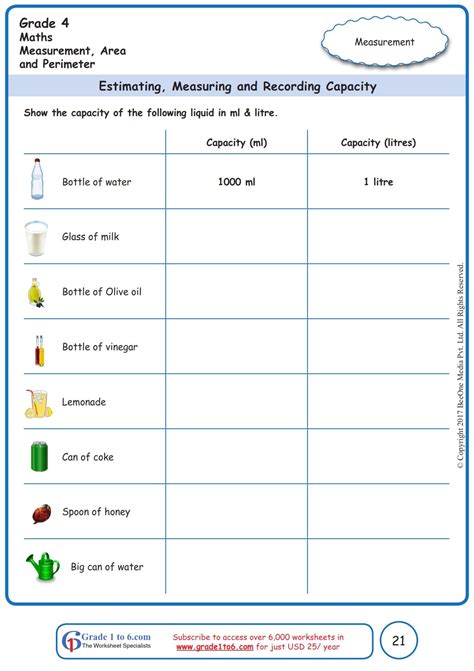 Results For Capacity Worksheet 4th Grade Tpt Capacity Worksheet 4th Grade - Capacity Worksheet 4th Grade