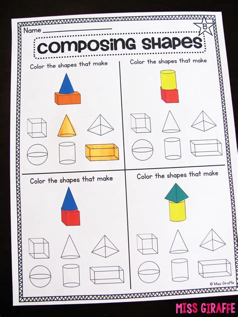 Results For Composite Shapes First Grade Tpt First Grade Composite Shapes Worksheet - First Grade Composite Shapes Worksheet
