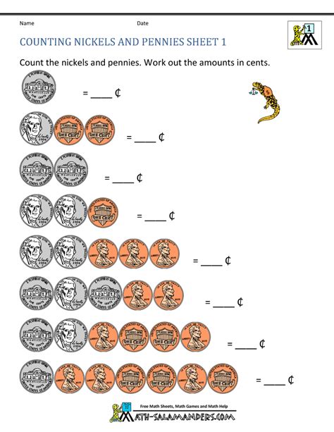 Results For Counting Pennies Nickels And Dimes Tpt Pennies Nickels Dimes Worksheet - Pennies Nickels Dimes Worksheet