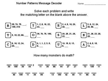 Results For Decode Message Math Tpt Mystery Message Math Worksheet - Mystery Message Math Worksheet