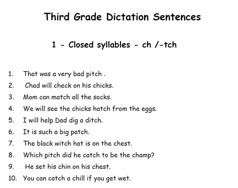 Results For Dictation Sentences For 3rd Grade Tpt Dictation Words For Grade 3 - Dictation Words For Grade 3