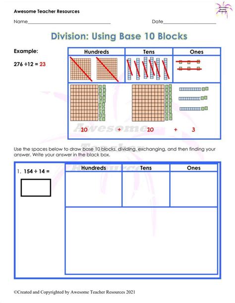 Results For Division Using Base Ten Blocks Tpt Division Using Base Ten Blocks - Division Using Base Ten Blocks