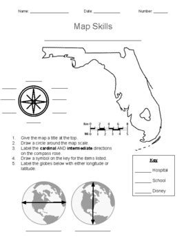 Results For Florida Map Skills Tpt Florida Map Second Grade Worksheet - Florida Map Second Grade Worksheet