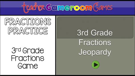 Results For Grade 3 Fraction Jeopardy Tpt Fractions Jeopardy 3rd Grade - Fractions Jeopardy 3rd Grade