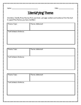 Results For Identify Theme Worksheets Tpt Identify Theme Worksheet - Identify Theme Worksheet
