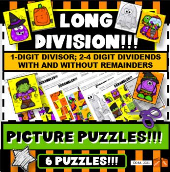 Results For Long Division Puzzles Tpt Long Division Puzzle - Long Division Puzzle