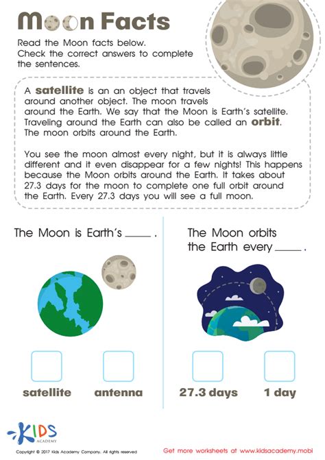 Results For Moon Facts Tpt 1st Grade Moon Facts Worksheet - 1st Grade Moon Facts Worksheet