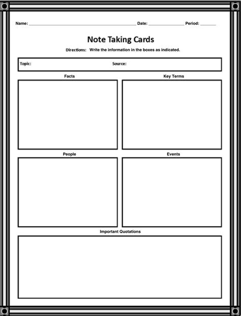 Results For Note Taking Worksheet Tpt 7th Grade Note Taking Worksheet - 7th Grade Note Taking Worksheet