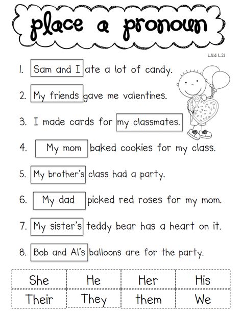 Results For Pronoun Worksheets First Grade Tpt Pronoun Worksheets For 1st Grade - Pronoun Worksheets For 1st Grade