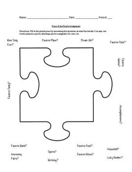 Results For Puzzle Piece Worksheet Tpt Puzzle Piece Worksheet - Puzzle Piece Worksheet