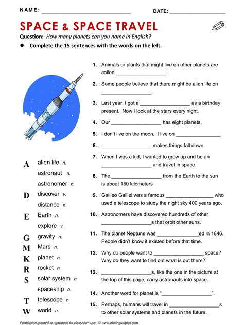 Results For Space Exploration Worksheets Tpt Space Exploration Worksheet - Space Exploration Worksheet