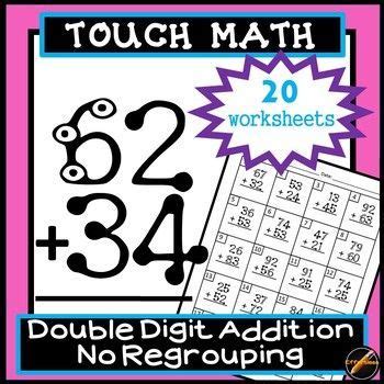 Results For Touch Math Double Digit Addition Tpt Touch Math Double Digit Addition Worksheets - Touch Math Double Digit Addition Worksheets