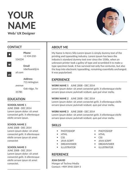 Resume Formats In Word And Pdf Resume Template Doc - Resume Template Doc