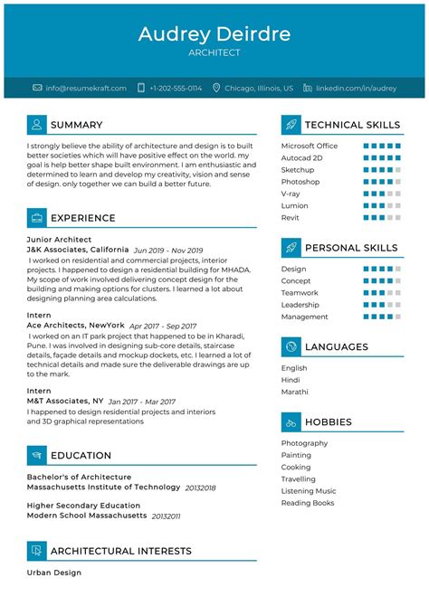 Resume Samples Architecture