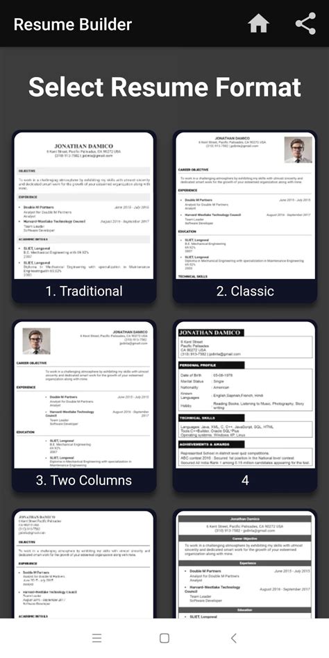 Resume builder Free CV maker templates formats app for Android  APK