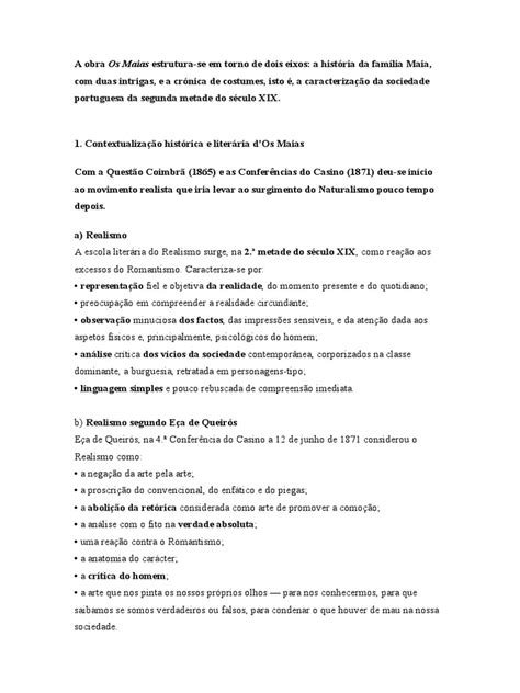 Resumos Os Maias Scribd Com
