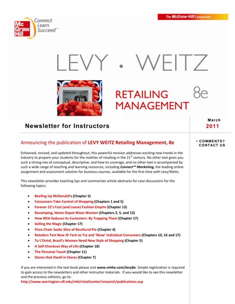 Full Download Reta Management Levy Weitz 8Th Edition 