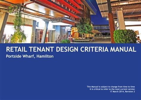 Download Retail Tenant Design Criteria Manual 