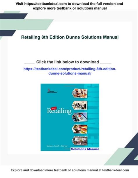 Full Download Retailing 8Th Edition Dunne 