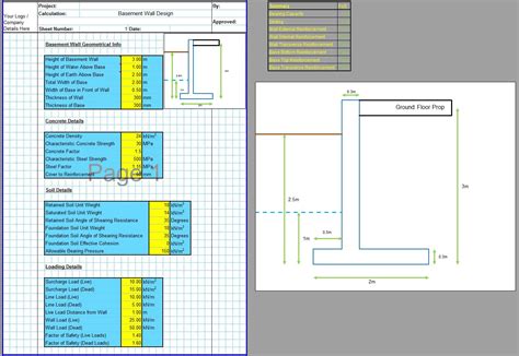 retaining wall design excel sheet