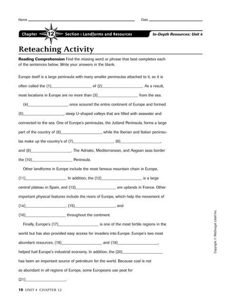 Reteaching Activity A World In Flames Answers