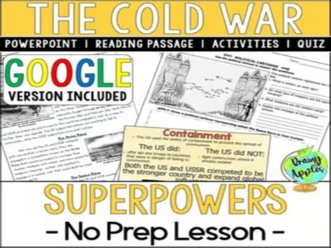 Reteaching Activity Cold War Superpowers Face Off